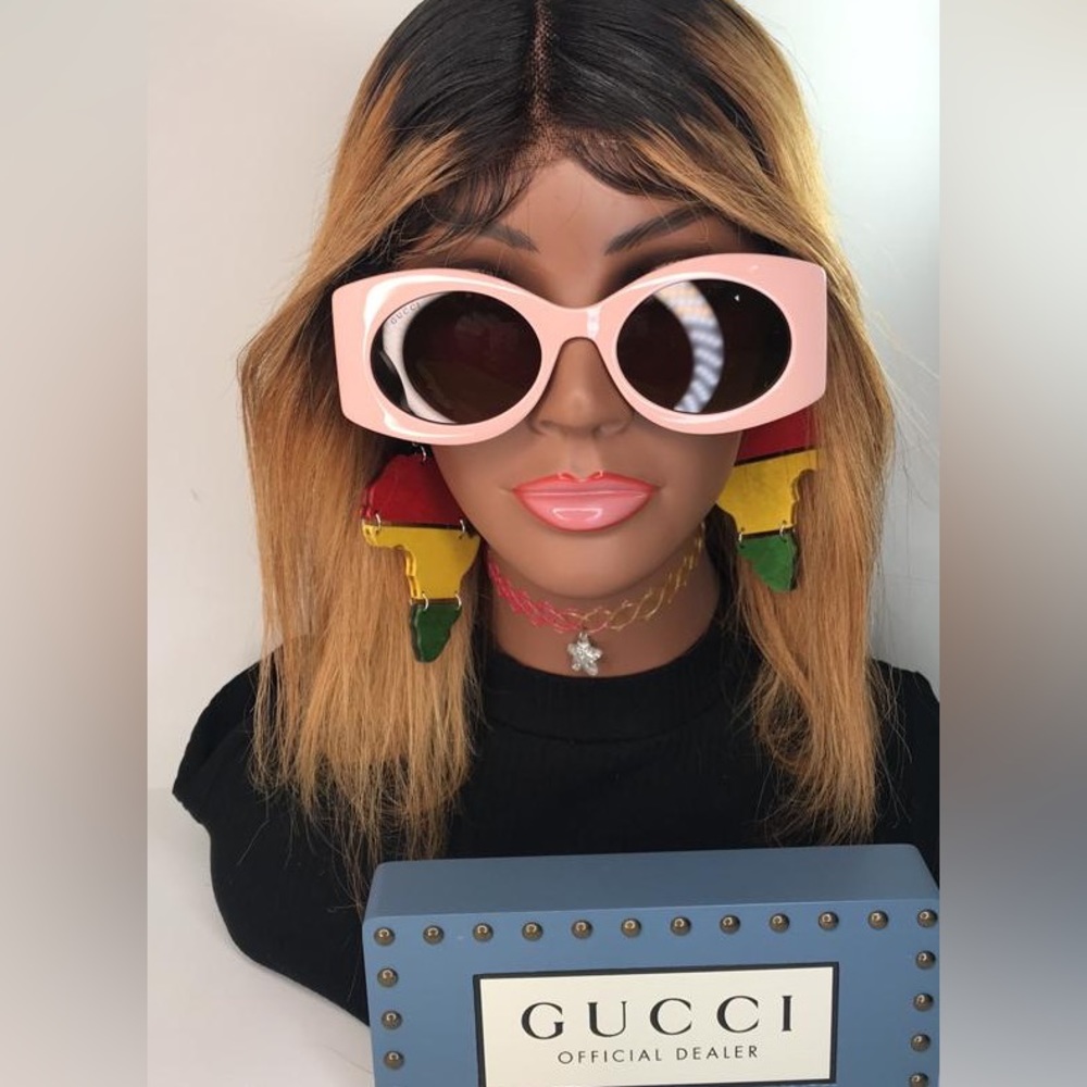NEW🔥GUCCI Pink Gg0810s 003 New Square-frame Injection Sunglasses - Picture 8 of 16